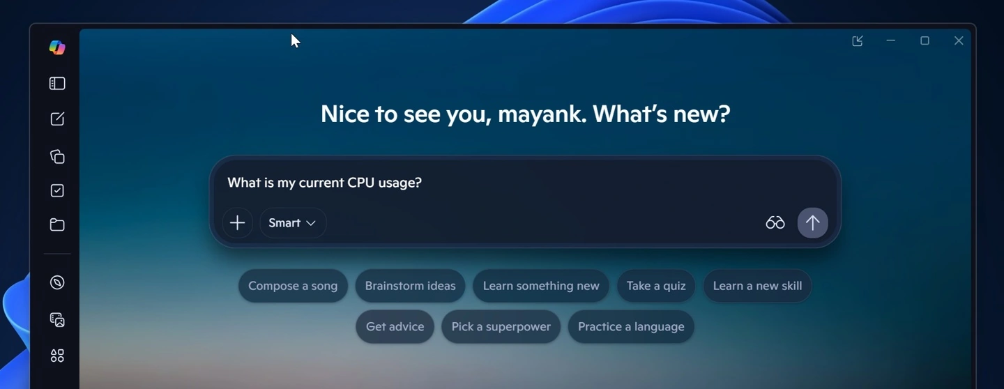 Copilot for Windows home