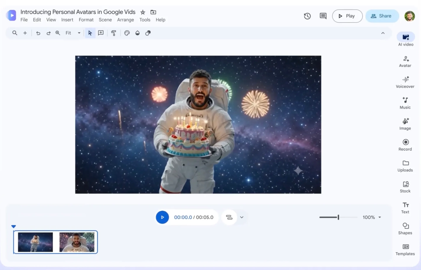谷歌 Google Vids 新增数字分身功能，Gemini Omni 模型同步登陆