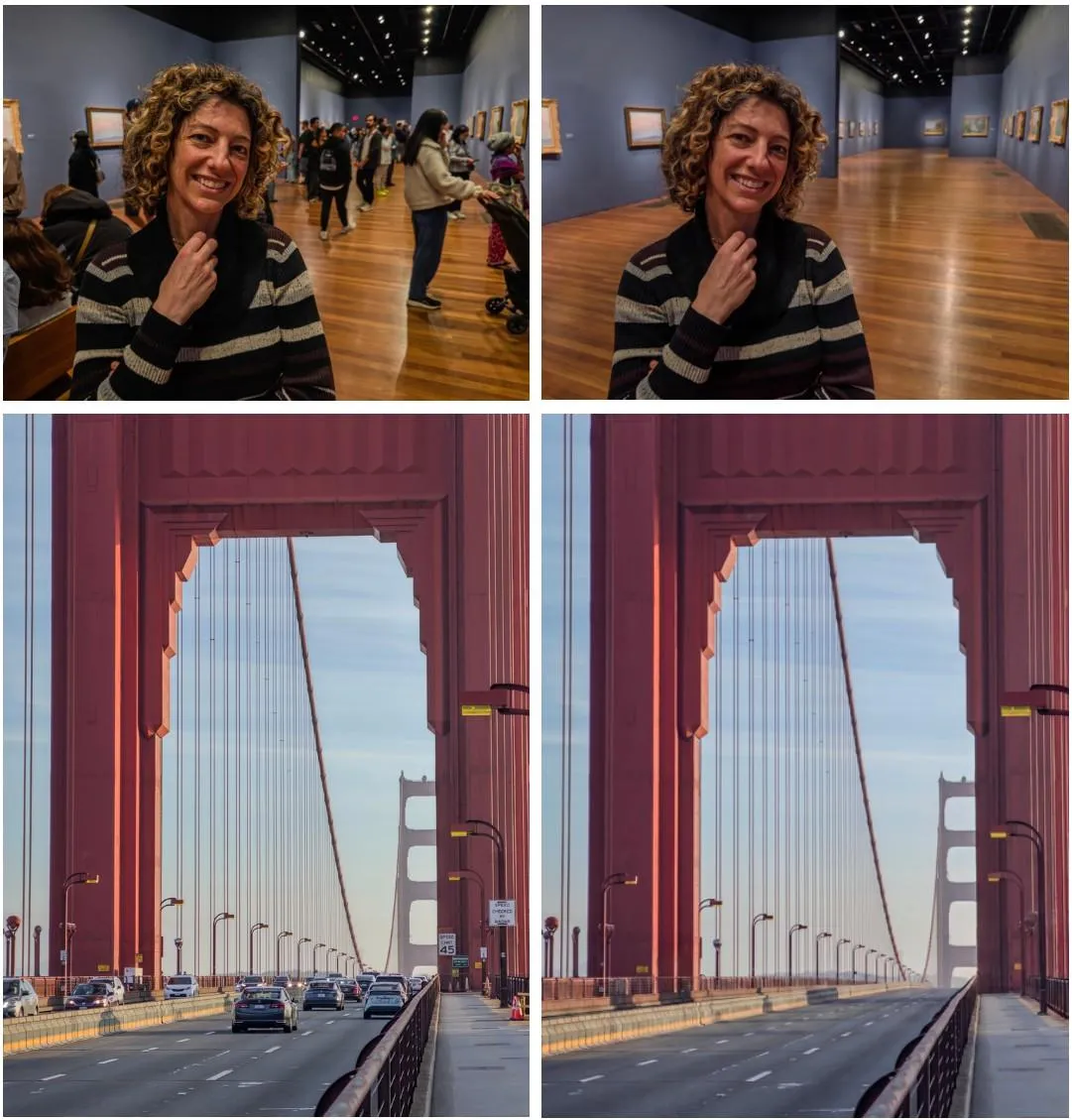 Here are some before and after examples of the Indigo app’s new object removal features.
