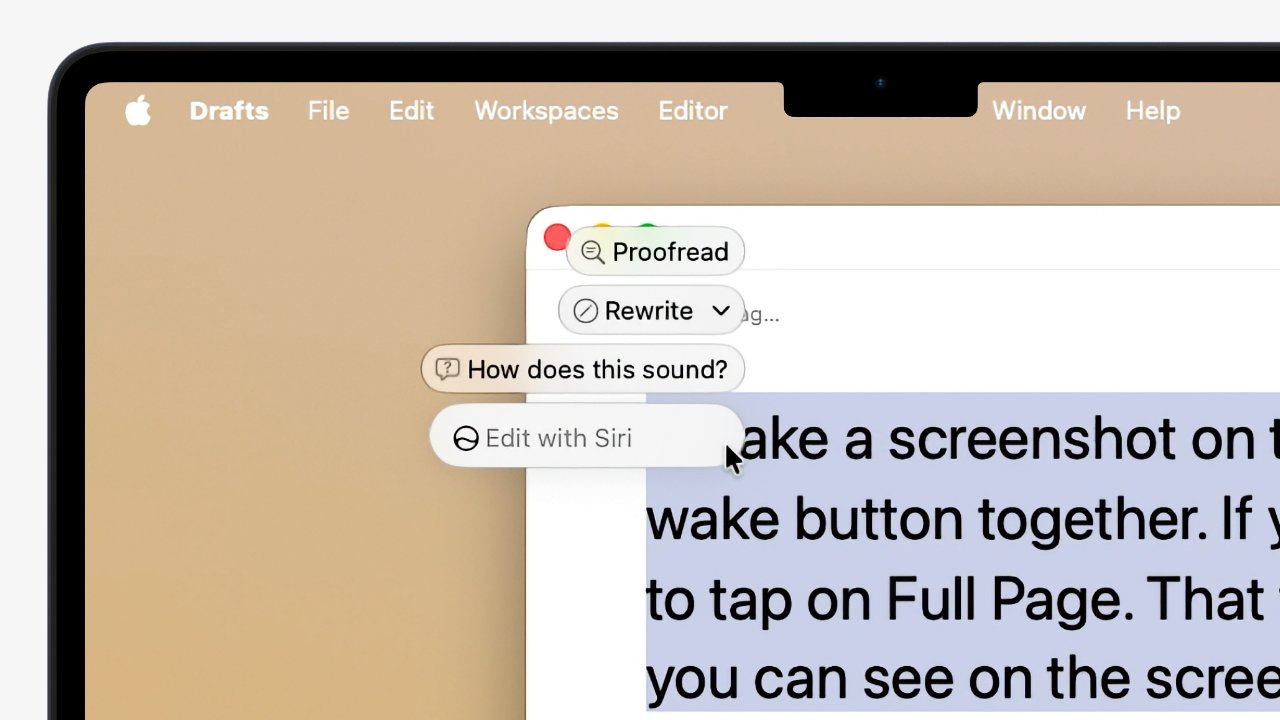 macOS 27 Golden Gate Beta 隐藏Siri AI内容创作功能