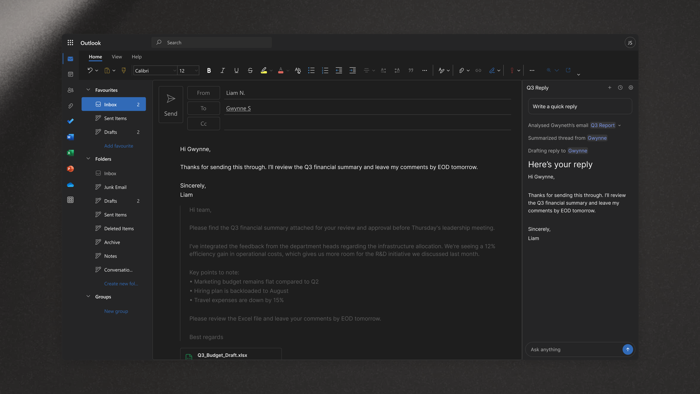 马斯克推出适用于微软 Outlook 的 Grok 插件，可 AI 整理邮件、总结摘要