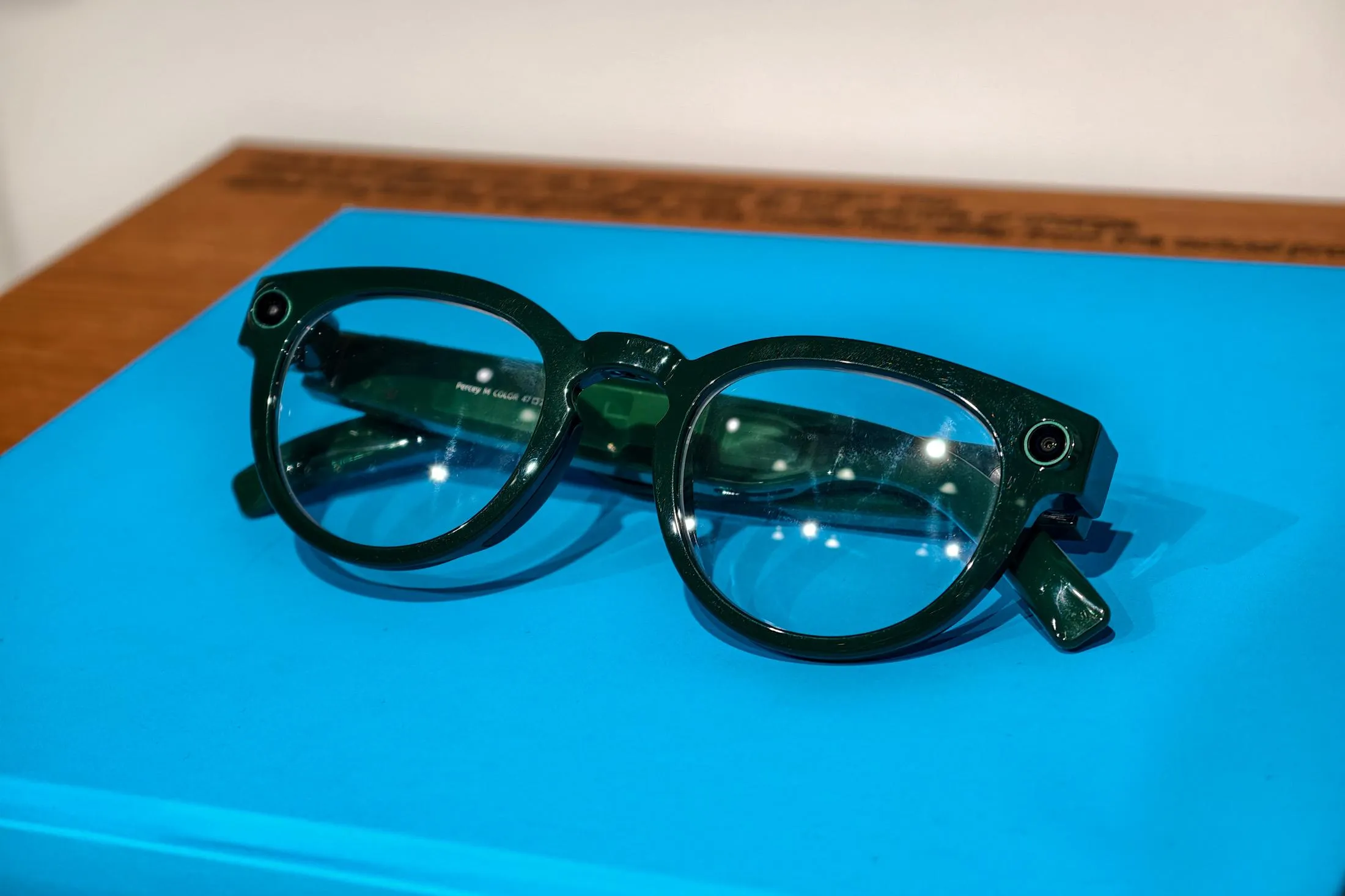 They’re thick-rimmed, but not obtrusively so.