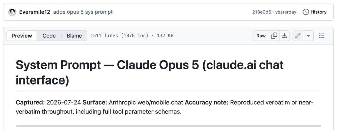 Claude Opus 5 System-Prompt wurde vollständig geleakt, insgesamt 135.027 Zeichen, etwa 34.000 Tokens