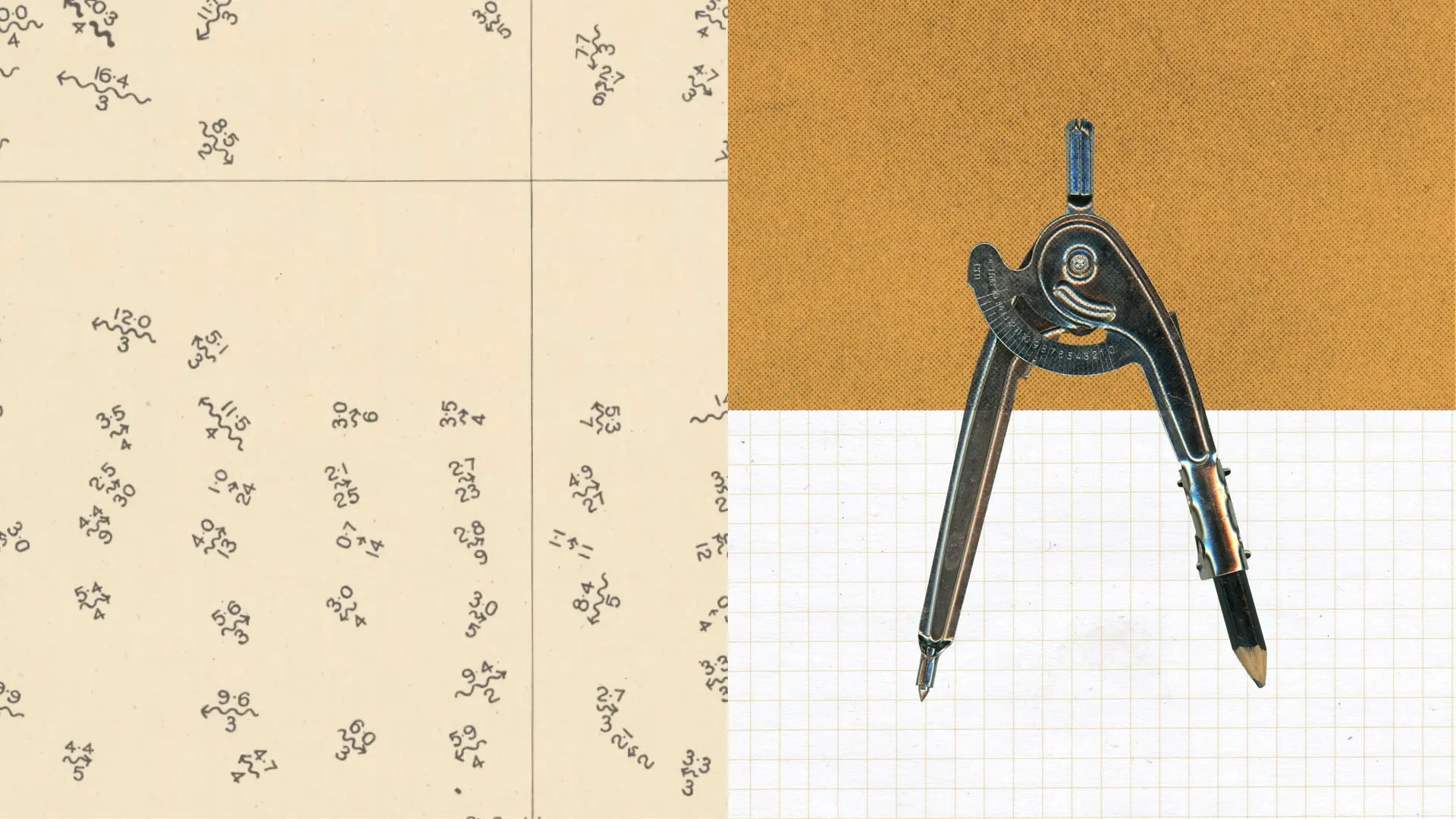 Illustration of a mathematical compass