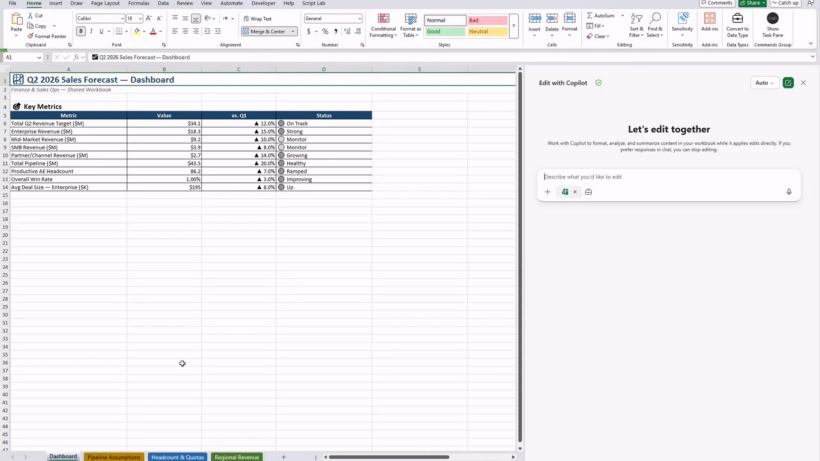 微软 Excel 推出 Change History 功能,用 Copilot 梳理协作修改历史