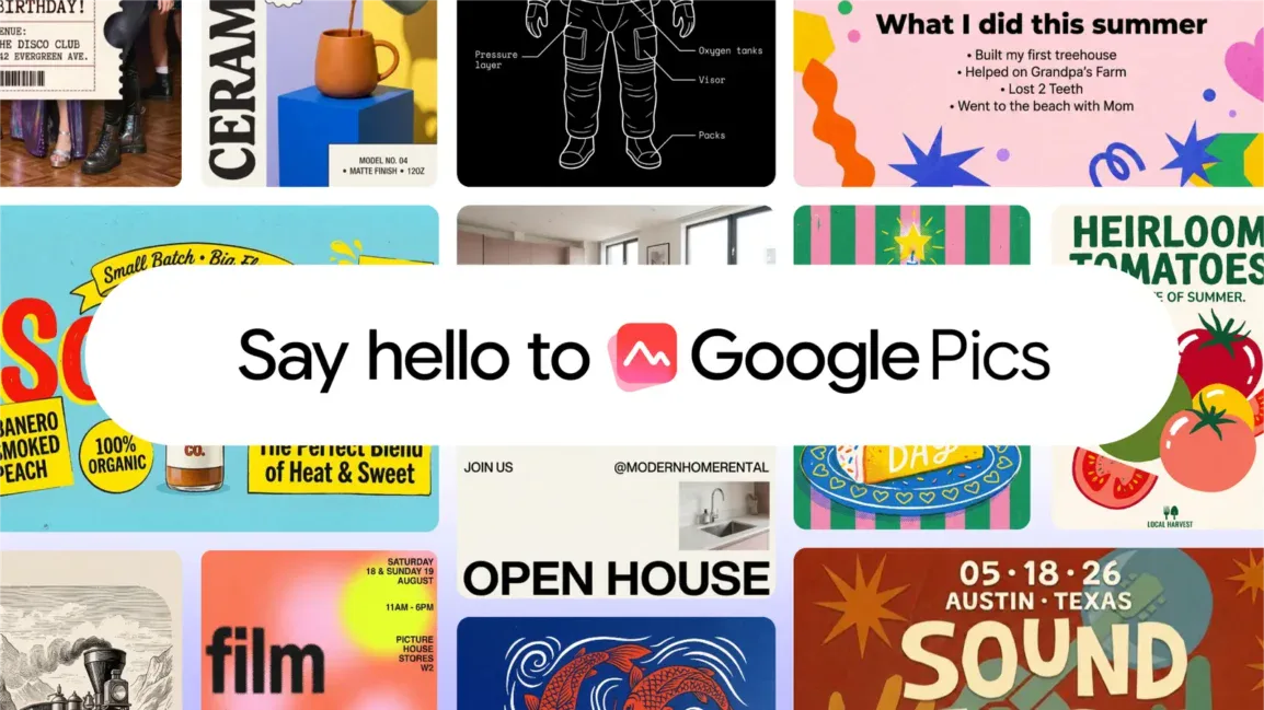 谷歌 AI 图像设计工具 Google Pics 上线,Docs / Slides 可直接调用修图