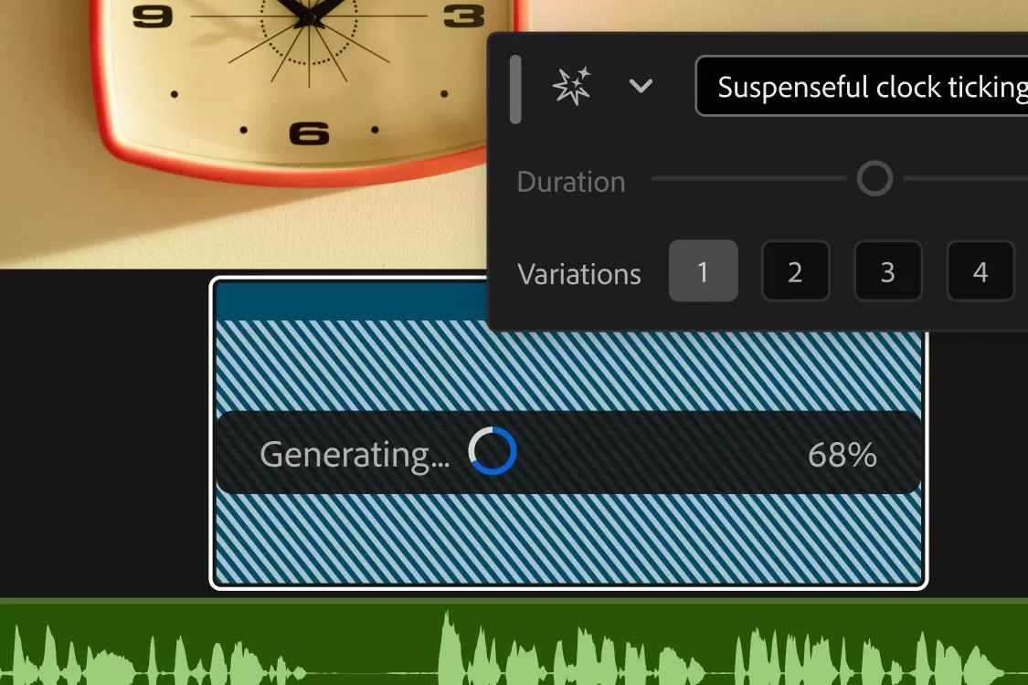 Adobe Premiere ได้อัปเดตฟีเจอร์ AI ของคุณ ให้คุณสร้างสื่อเสียงและวิดีโอบนไทม์ไลน์ได้โดยตรง