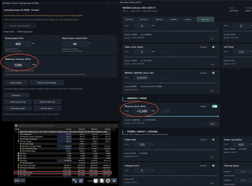 英伟达 RTX 5070 Ti 显存超频至 39 Gbps：带宽突破 1248 GB/s，游戏实测仅提升约 5 帧